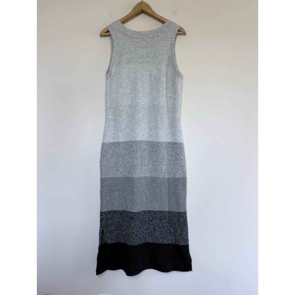 SOMA intimates cozy sleeveless gray colorblock midi gradient loungewear dress - Picture 2 of 6